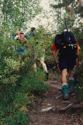 Climbing up to the Kashkatau glacier
